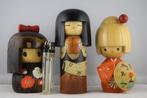 Vintage Kokeshi-poppen - Hout - Kisaku - Japan - Shwa