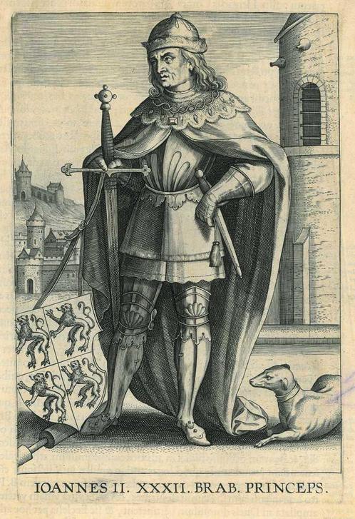 Portrait of John II, Duke of Brabant and Lothier, Antiek en Kunst, Kunst | Etsen en Gravures