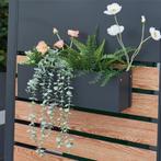 [en.casa] Plantenbak Achtkarspelen 50x12x15 cm antraciet, Tuin en Terras, Bloembakken en Plantenbakken, Verzenden, Nieuw