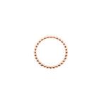 Roségouden aanschuifring met bolletjes (gouden ring), Gebruikt, Overige kleuren, Ophalen of Verzenden, 17 tot 18
