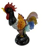 Filippo Maso - sculptuur, Gallo - 22 cm - Glas en 24-karaats