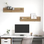 vidaXL Wandplank 2 pcs Artisan Eiken 80 x 11,5 x 18 cm, Verzenden, Nieuw