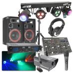 MAX Complete 500W DJ Bluetooth Disco Set met Geluid, Licht e, Nieuw, Verzenden