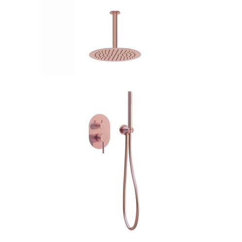 Inbouw regendouche met plafond arm 30cm douchekop mat rosé, Doe-het-zelf en Verbouw, Sanitair, Verzenden