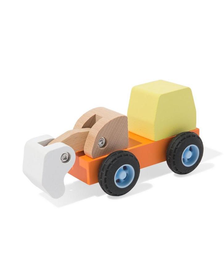 HEMA Graafmachine 14.5x8x7.5cm hout, Kinderen en Baby's, Speelgoed | Speelgoedvoertuigen, Nieuw, Verzenden