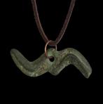 Viking periode Brons Bliksem van God Thor Amulet Hanger - 38