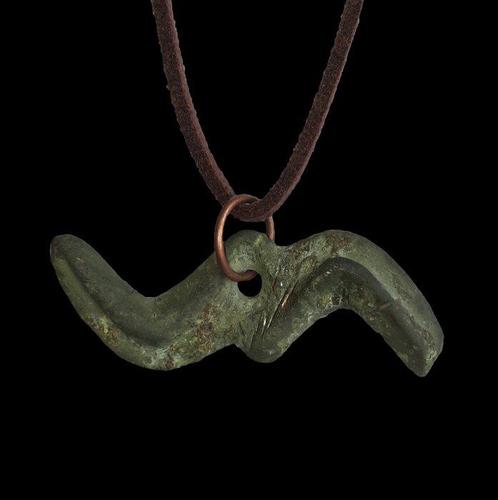 Viking periode Brons Bliksem van God Thor Amulet Hanger - 38, Sieraden, Tassen en Uiterlijk, Antieke sieraden