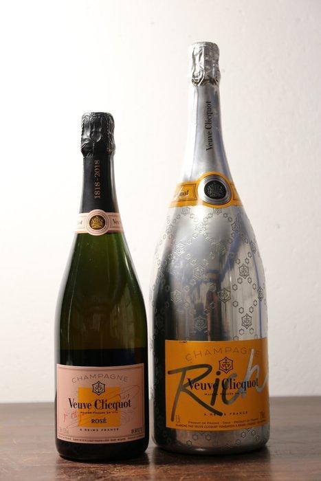 Veuve Clicquot, Rich, Rosé - Champagne Demi-Sec, Rosé - 1, Verzamelen, Wijnen