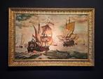 Franse school (XX) - Grande battaglia navale - XL format, Antiek en Kunst, Kunst | Schilderijen | Klassiek