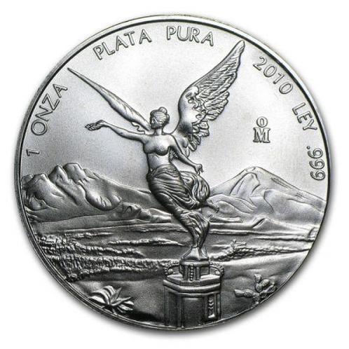 Mexican Libertad 1 oz 2010 (1.000.000 oplage), Postzegels en Munten, Munten | Amerika, Zuid-Amerika, Losse munt, Zilver, Verzenden
