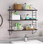 Wandplank Set van 3 – Zwevende Houten Planken met Beugels, Verzenden, Nieuw