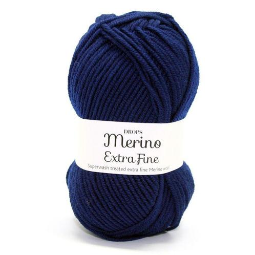 DROPS Merino Extra Fine Uni Colour - 27 marineblauw - Wol, Hobby en Vrije tijd, Breien en Haken, Ophalen of Verzenden