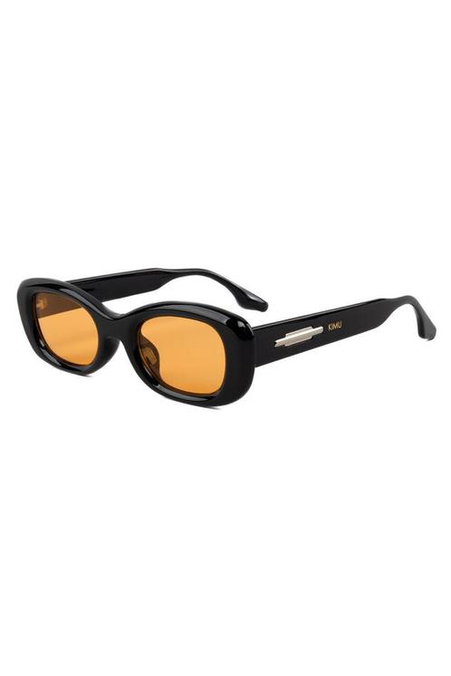 Zonnebril Y2K Rond Cat Eye Zwart Montuur Oranje Glazen Dames, Sieraden, Tassen en Uiterlijk, Zonnebrillen en Brillen | Dames, Zwart