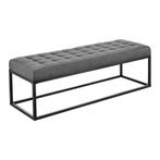 [pro.tec] Halbank bankje stof 120x40x38 cm grijs, Huis en Inrichting, Slaapkamer | Slaapbanken, Verzenden, Nieuw