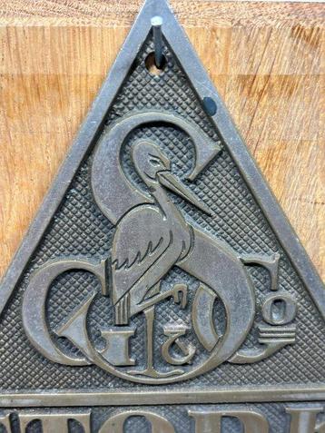 Stork logo plaque - Plaquette - Metaal beschikbaar voor biedingen