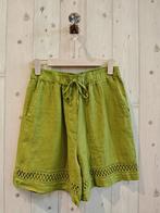 Leuek 100% linnen korte broek - bermuda - met broderie en, Nieuw