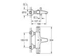 GROHE Grohtherm 800 Thermostatische Badkraan - 15 cm -, Verzenden, Zo goed als nieuw