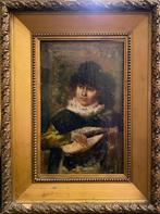 Roberto Fontana (1844-1907) - Giovane col mandolino, Antiek en Kunst