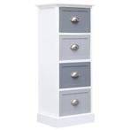 vidaXL Bijzetkast 35x30x90 cm paulowniahout, Kinderen en Baby's, Kinderkamer | Commodes en Kasten, Verzenden, Nieuw