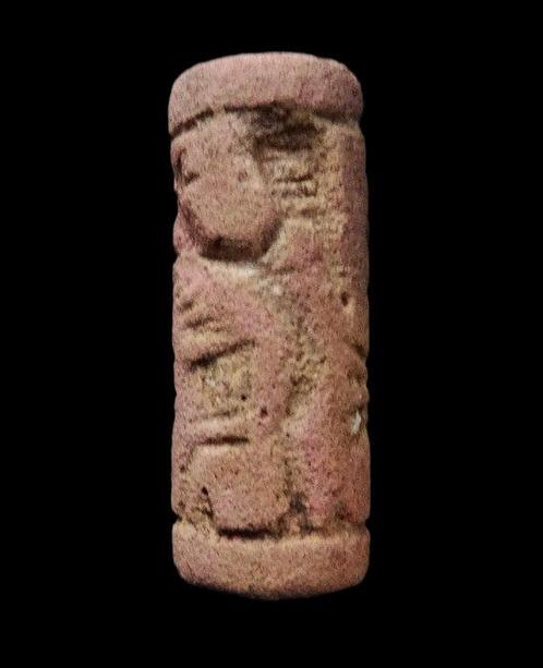 Mesopotamisch Babylonische cylindrisch zegel in steen -, Antiek en Kunst, Antiek | Overige Antiek