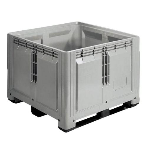 Kunststof Palletbox Grijs 1200 x 1200 x 870 mm 3 sleden -, Doe-het-zelf en Verbouw, Hout en Planken, Nieuw, Verzenden