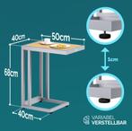 Bijzettafel zilver naturel WPC 65.5x50x40cm (Tafels), Verzenden, Nieuw