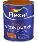 Flexa Metaal Grondverf Loodvrije Menie - Oranje - 0,75 liter, Doe-het-zelf en Verbouw, Verf, Beits en Lak, Nieuw, Oranje, Ophalen of Verzenden