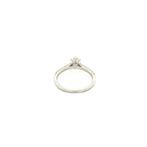 Witgouden ring met diamant 18 krt, Sieraden, Tassen en Uiterlijk, Ringen, Ophalen of Verzenden, Nieuw