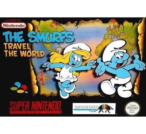 The Smurfs Travel the World-Standaard (SNES) Gebruikt, Spelcomputers en Games, Games | Nintendo Super NES, Zo goed als nieuw, Ophalen of Verzenden