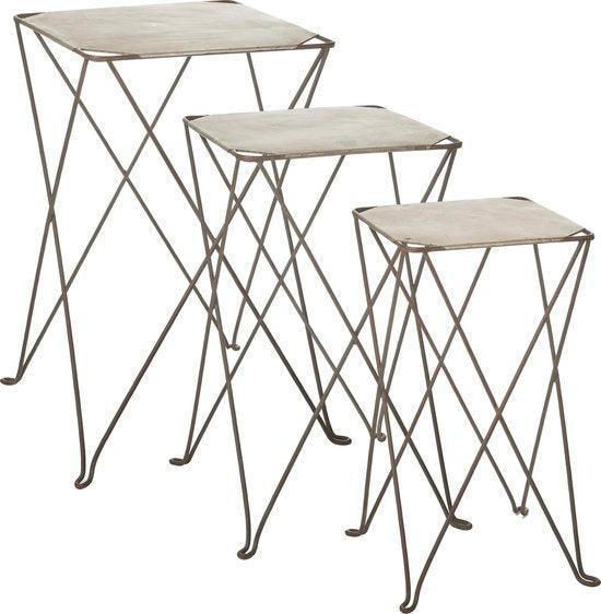 2dekans | Mica Decorations Afra Plantentafel - Set van 3 -, Huis en Inrichting, Woonaccessoires | Overige, Zo goed als nieuw, Ophalen of Verzenden