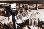 industrieele console MOTORCYCLE 185cm mangohout zwart, Ophalen of Verzenden, Nieuw