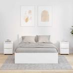 vidaXL Nachtkastjes met lade 2 pcs Wit 30,5 x 30 x 43 cm, Huis en Inrichting, Slaapkamer | Nachtkastjes, Minder dan 45 cm, Verzenden