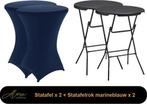 Statafel Zwart + Rok Marineblauw - set van 2, Ophalen of Verzenden, Nieuw