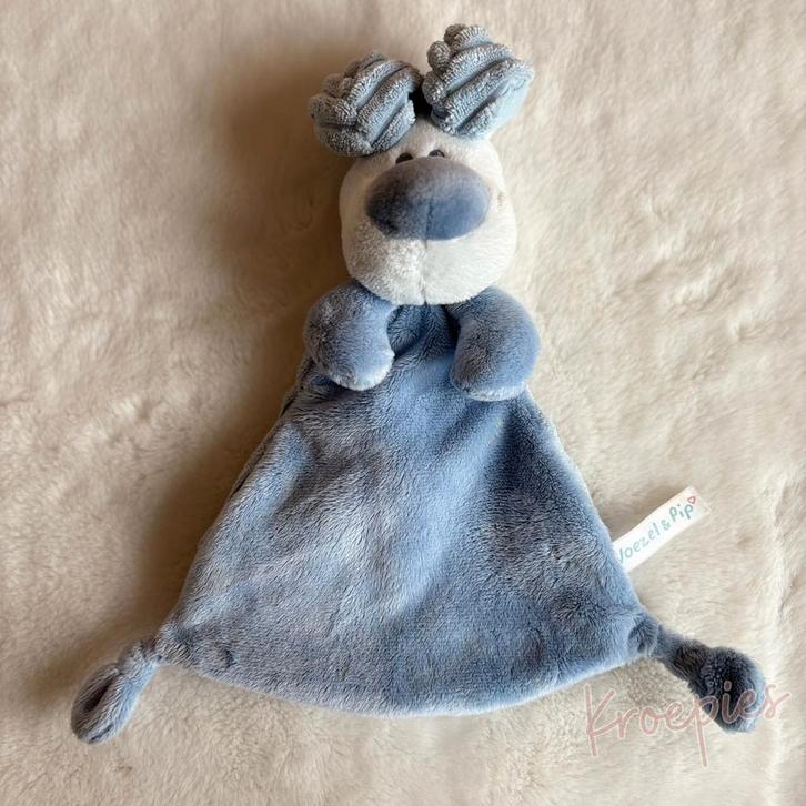 BON TON TOYS knuffeldoekje woezel blauw, Kinderen en Baby's, Speelgoed | Knuffels en Pluche, Verzenden