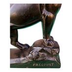 Frecourt - sculptuur, Serré-livré panthères Art déco signés, Antiek en Kunst