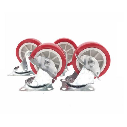 Benson Zwenkwielen set - 2 geremd, 2 ongeremd - 75 mm - r..., Doe-het-zelf en Verbouw, Zwenkwielen, Nieuw, Ophalen of Verzenden