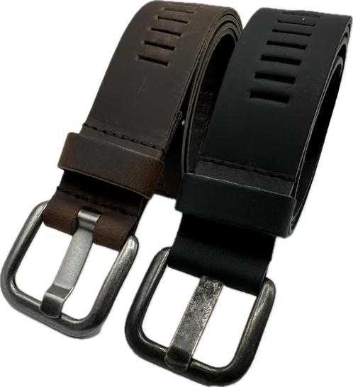 ARIESZZZ Riem Unisex Leder - Zwart Bruin - 2 pack, Kleding | Dames, Riemen en Ceinturen