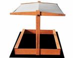 Duurzame houten zandbak met verstelbare luifel - 120x120..., Ophalen of Verzenden, Nieuw