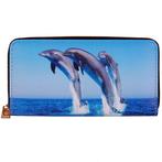 Portemonnee met 3 dolfijnen die uit water springen - 19,5x10, Nieuw, Ophalen of Verzenden