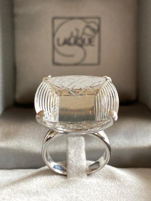René Lalique - Art Deco (omlijst) - 925. Zilver, Kristal -, Antiek en Kunst, Antiek | Glas en Kristal