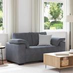 vidaXL Loveseat bank 120 cm fluweel donkergrijs, Huis en Inrichting, Verzenden, Nieuw, Stof
