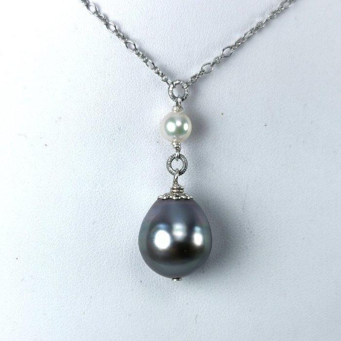 Halsketting Zilver Parel - Parel - Tah. DR-Akoya Ø6-14,6mm, Sieraden, Tassen en Uiterlijk, Kettingen