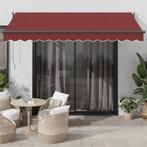vidaXL Luifel handmatig uittrekbaar 350x250 cm bordeauxrood, Verzenden, Nieuw