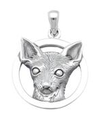 Zilveren Chihuahua in ring kettinghanger, Verzenden, Nieuw