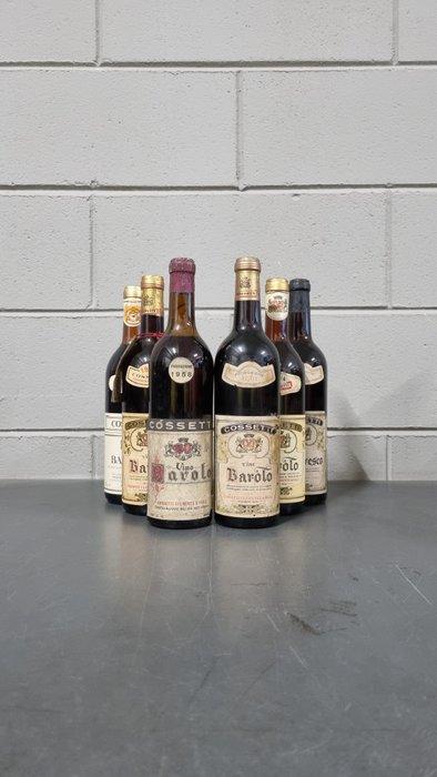 1958, 1961, 1969, 1974, 1979 Barolo & 1961 Barbaresco,, Verzamelen, Wijnen