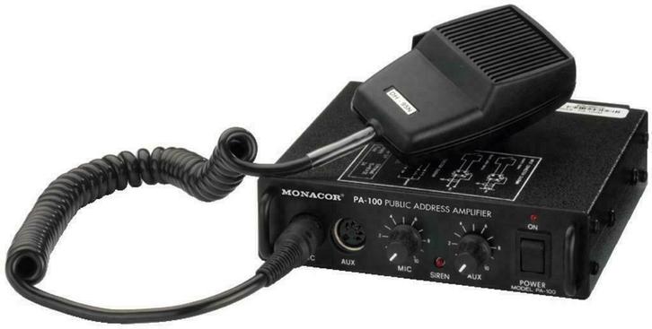 compacte versterker 10 Watt met microfoon 12 Volt werking, Muziek en Instrumenten, Versterkers | Keyboard, Monitor en PA, P.A.