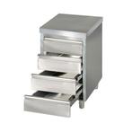GGM Gastro | Ladekast PREMIUM met 4 laden - 500x600mm |, Verzenden, Nieuw in verpakking, RVS Meubilair