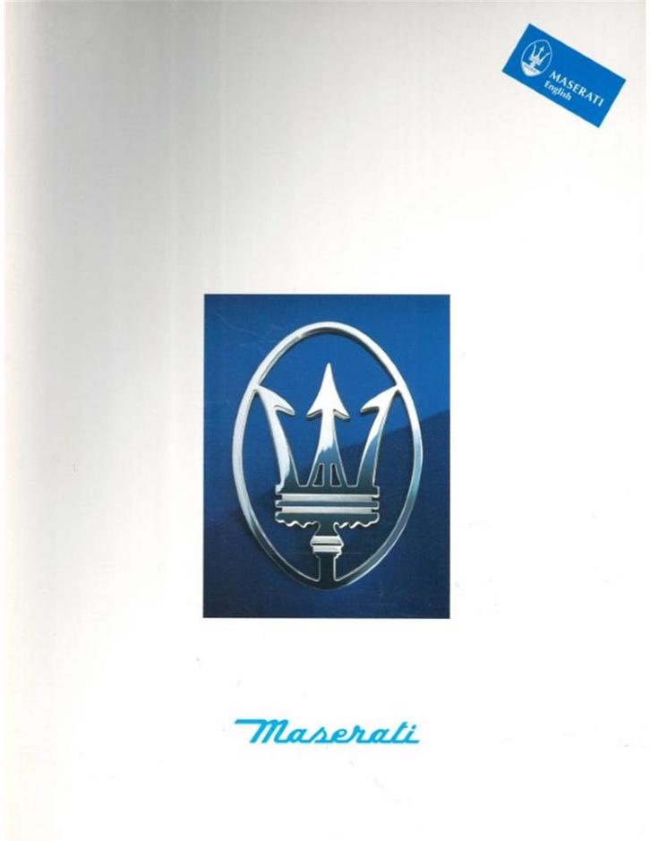 1995 MASERATI GENÈVE PERSMAP ENGELS, Boeken, Auto's | Folders en Tijdschriften