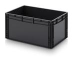 Stapelbak 600x400x320mm, ESD PP, Zwart, licht gebruikt, 40 tot 60 cm, 50 tot 75 cm, Ophalen of Verzenden, Nieuw