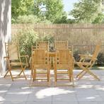 vidaXL Tuinstoelen 6 st inklapbaar 53x66x99 bamboe, Tuin en Terras, Tuinstoelen, Verzenden, Nieuw, Hout